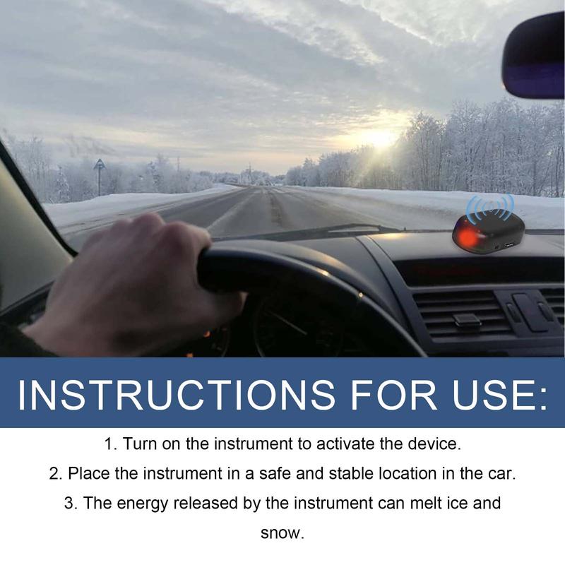 Solar-Powered Car Snow & Ice Remover | Automatic Winter Windshield Defroster for Outdoor Parking.