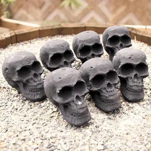 Skull Fire Pit Decor Cooking Accesories Set 7 piece Gothic Halloween Ornaments Decoration Halloween Gothic
