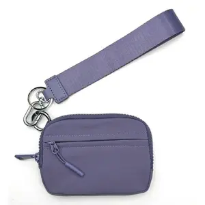 CUTE Women's Chic Waterproof Nylon Wristlet - Multi-Functional Coin/Card Pouch Keychain