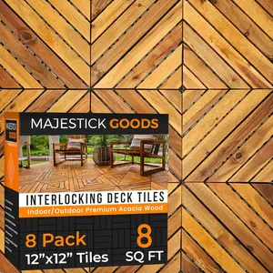 Interlocking deck tiles  diagonal snap together wood flooring 12 x 12 acacia hardwood outdoor flooring for patio floor decking tile balcony backyard decor outside wooden patio pavers