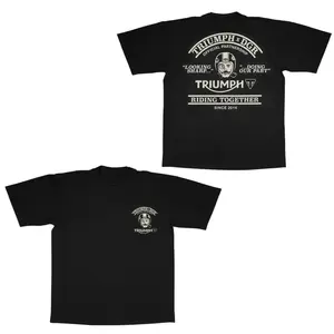 Triumph Motorcycle Maxwell DGR Pocket Graphic Classic Comfort Cotton Crewneck T-Shirt