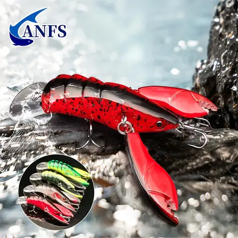 Artificial Crayfish Simulation Fishing Lure, Lifelike Crayfish Lures, 1 Count Realistic Fake Fishing Bait with Hook, Fishing Accessories for Outdoor Fishing, Fishing Supplies, Fishing Gear