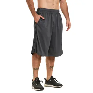Men’s 12” Long Basketball Shorts Loose Fit with Pockets – Gym, Workout & Casual Summer Wear