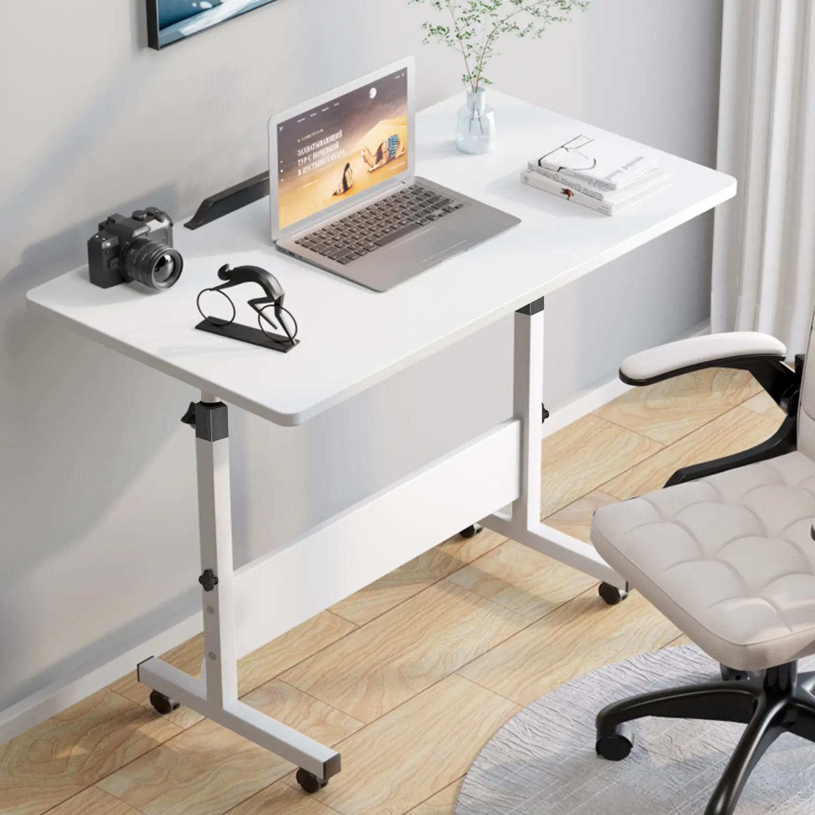 【Summer sale】Computer Desk Height Adjustable Standing Desk,Stand up Desk Modern Adjustable Desk Sit to Stand Desk Portable Laptop Desk Table top tiltable