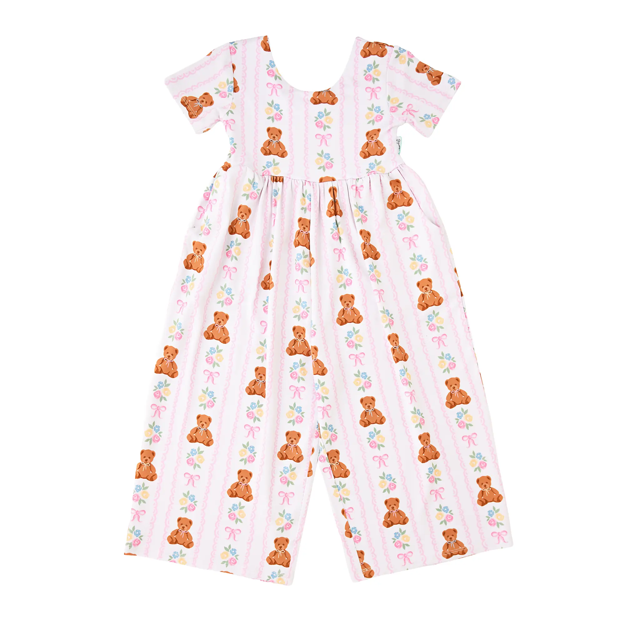 Gillian WIDE LEG ROMPER Soft Bamboo Viscose Comfortable Stretchy Fit for Play & Everyday Wear Easy Slip-On Design True to Size Baby Girl Clothes Toddler Outfit