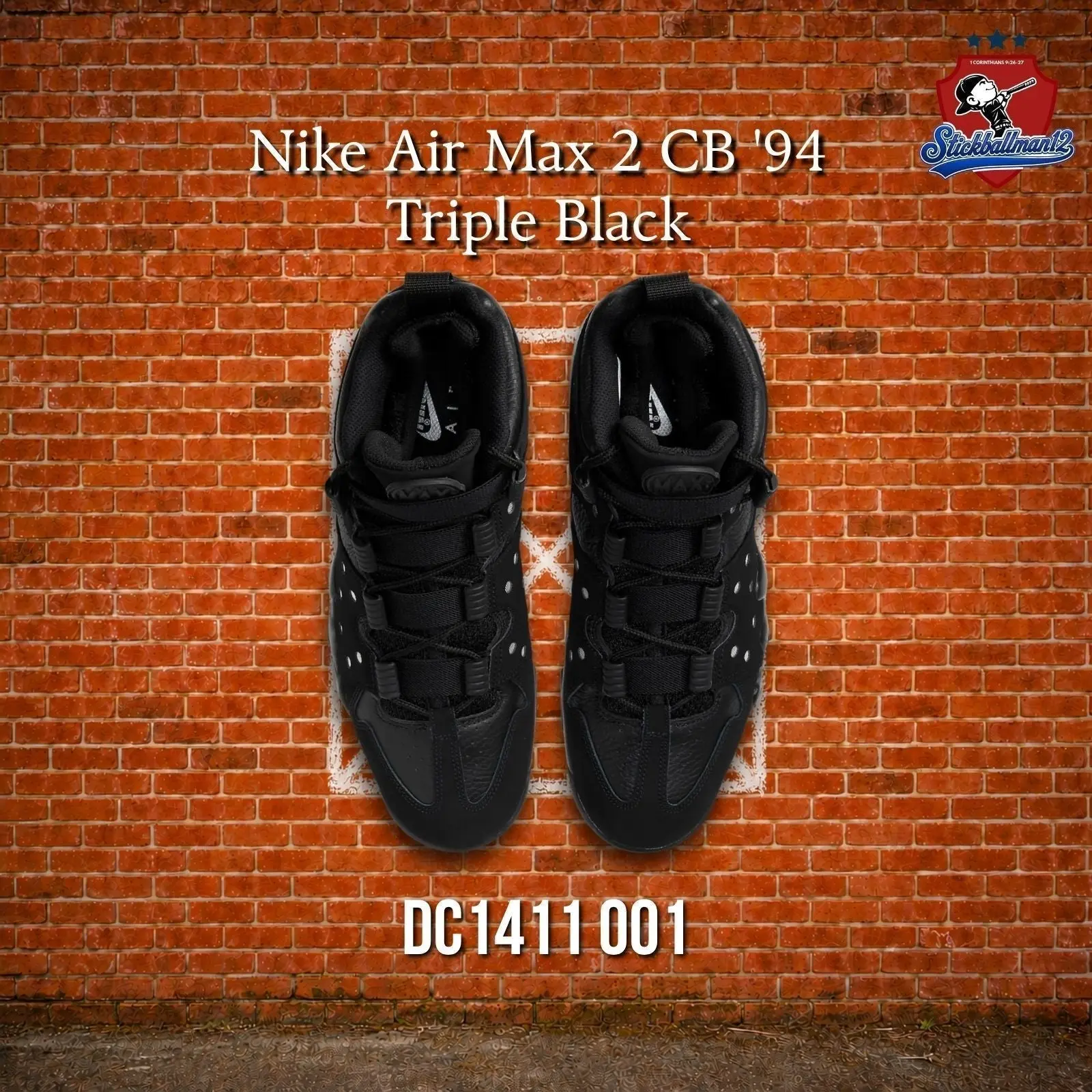 Nike Air Max 2 CB '94 Triple Black (DC1411-001)