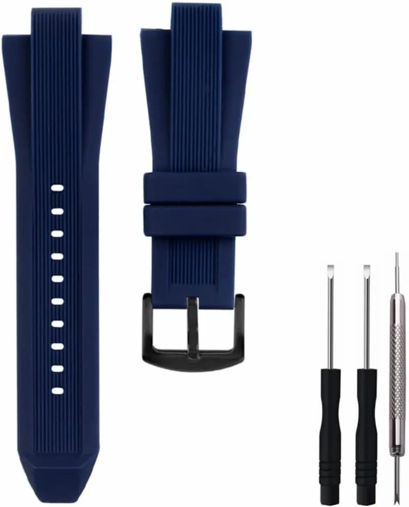 Rubber Watch Band Strap Replacement for  - 13x29mm Watch Band Compatible with MK8380 MK8356 MK8295 MK9020