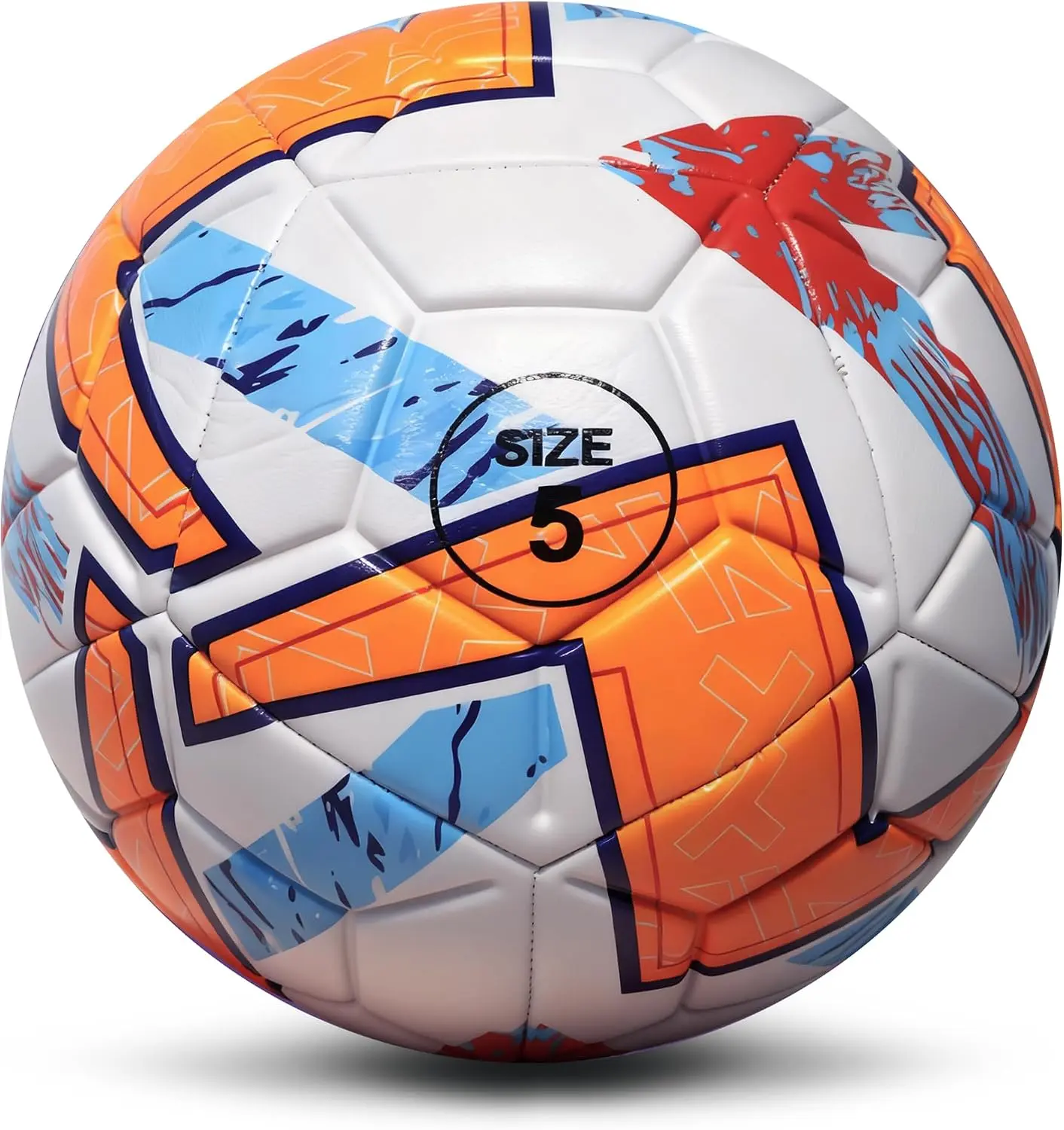 Soccer Balls Size 5 for Youth Adult Soccer Training Games Matches | 8.85in, 17.28oz, Thickened Wear-Resistant Anti-Slip Texture, Long-Lasting Construction Tough for Frequent Kicking, With Pump soccer stuff
