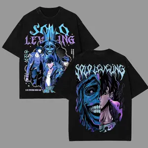 Statue of God T-Shirt - Sung Jin Woo Collection T-Shirt | Solo Leveling Anime Clothing | Washed Heavy Cotton Tee | Perfect Gift for Manga & Anime Fans | Gift for Him & Her