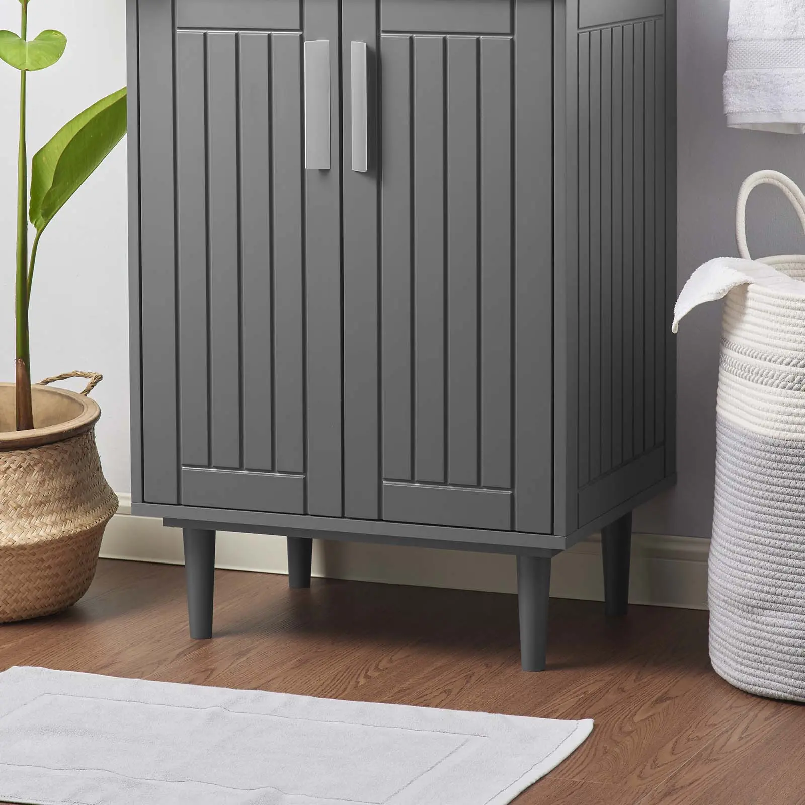 Modway Augusta 24" Bathroom Vanity Cabinet (Sink Basin Not Included) in Gray
