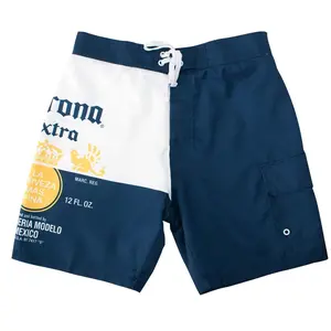 Corona Extra 44918-M Corona Extra Blue & White Split Board Shorts - Medium