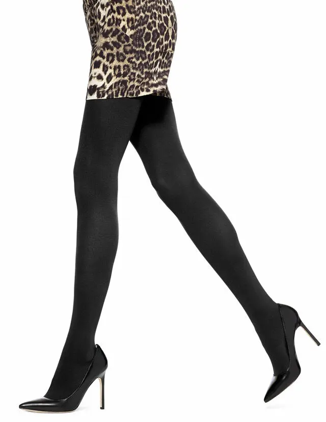 Women's Super Opaque Stretch Tights with Non-Control Top - Comfortable Full Length Nylon Spandex Blend, Made in USA, Style, Hand Wash, Hang Dry, Designer, Super Opacity, Dresses, Richly Colored