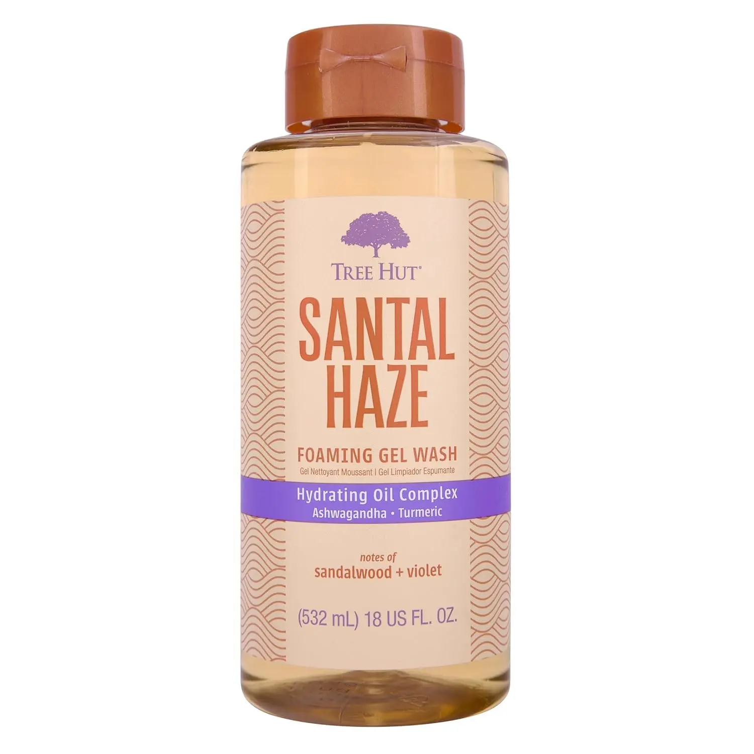 Tree Hut Santal Haze Foaming Body Wash, 18 Fl Oz | Nourishing & Moisturizing Shower Gel w/ Shea Butter & Essential Oils, Soft & Smooth Skin, Gentle Cleanser For All Skin Types