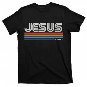 New Retro Jesus King T-Shirt Cotton Menswear