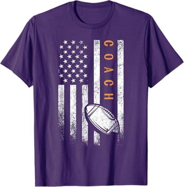 Football Coach American Flag Football Trainer Coaching T-Shirt