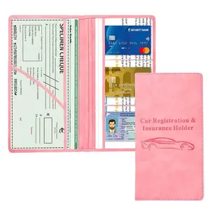 Car Registration & Insurance Holder – Leather Document Organizer Wallet