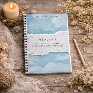 Mental Health Journal | Healing Journal Notebook | Self Care Journal | Anxiety & Reflection Journal | Emotional Wellness Notebook