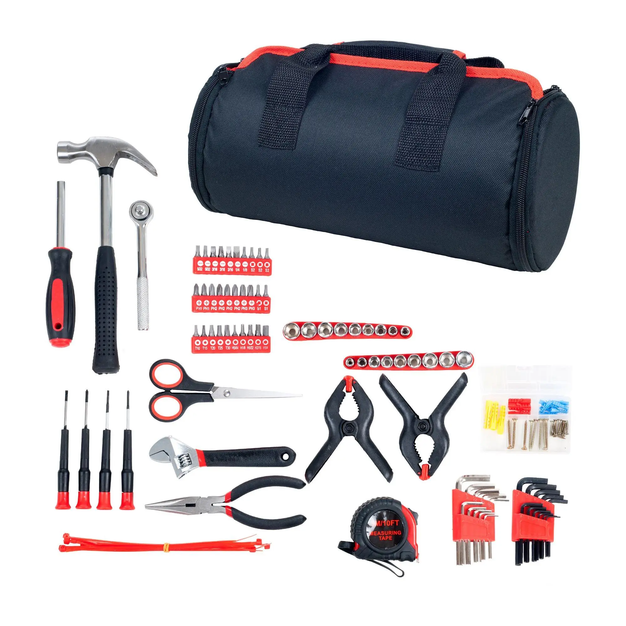 Stalwart 86-Piece Household Hand Tool Set withRoll-Up Bag