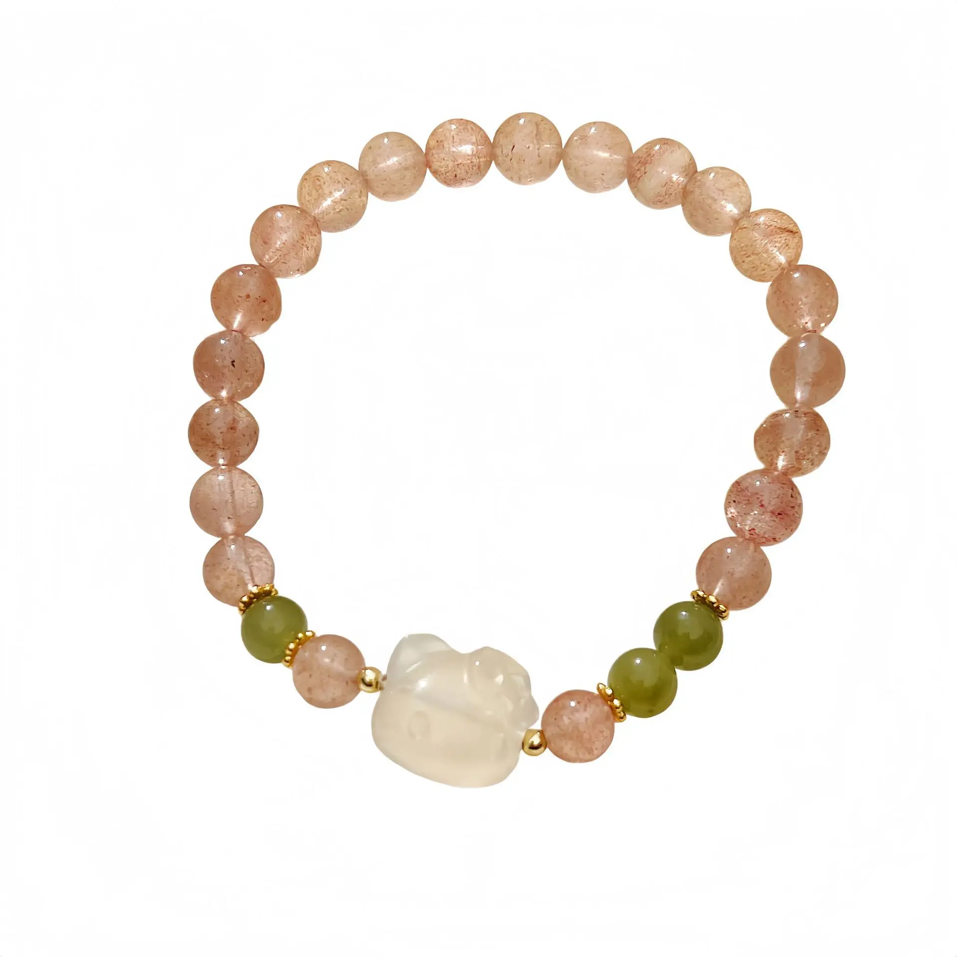 Rose Quartz Fashion Bracelet, Luxurious and Exquisite, Unique Versatile Accessory