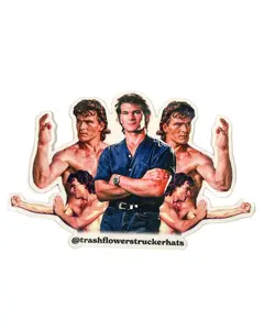 Trash Flowers Crazy For Swayze Sticker