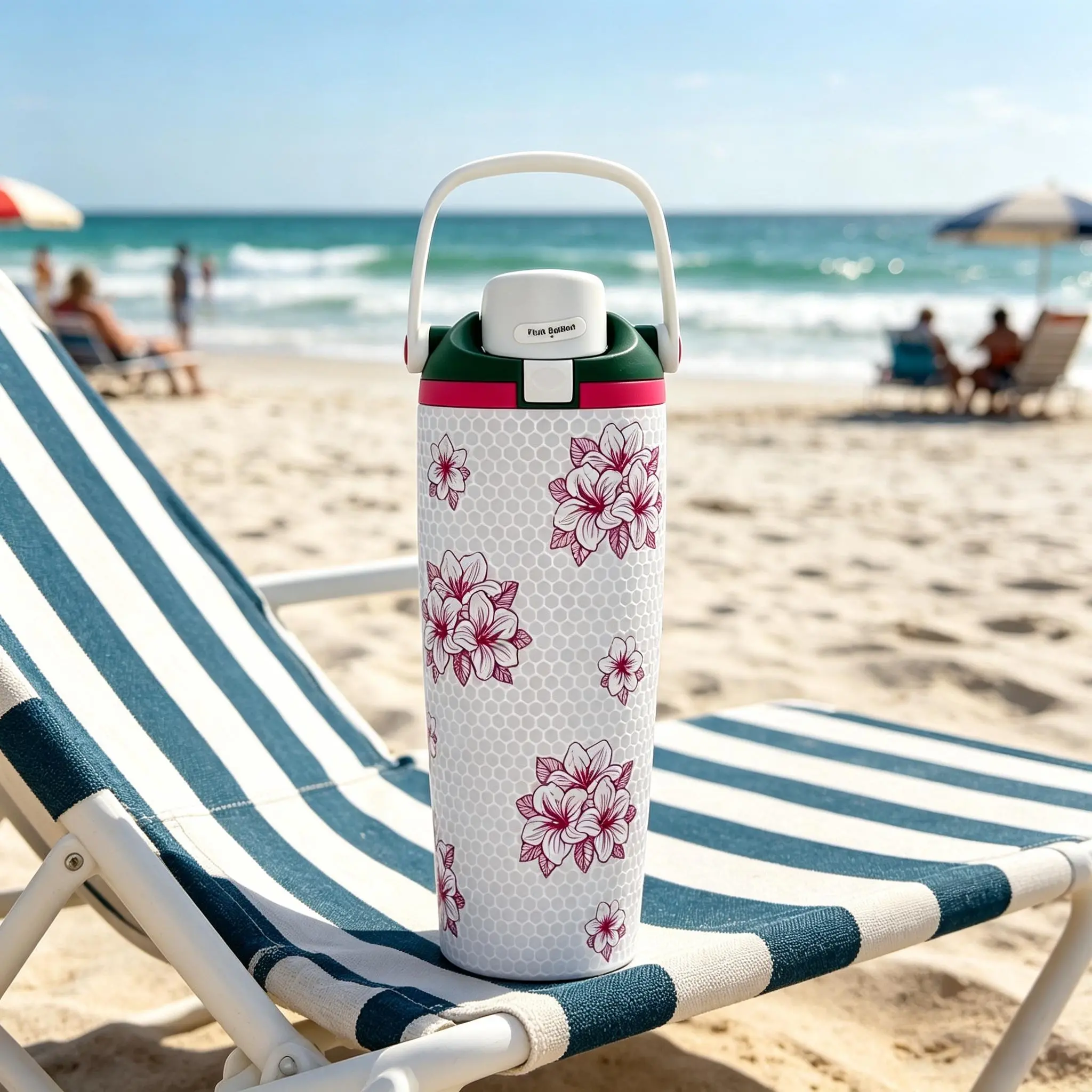 Owala 30oz Modern Honeycomb Floral Print Stainless Steel Insulated Travel Cup - Leakproof Vacuum Flask, 24H Cold Retention, Ideal for Coffee & Water, Portable Kitchenware Drinkware (Mossy Oak Camo)