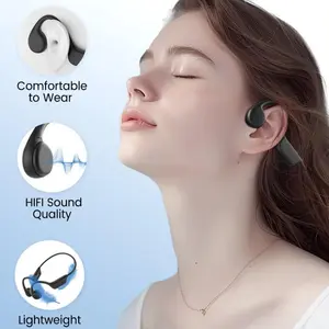 Waterproof bone conduction headphones, IPX8 waterproof rating, 32GB storage, over-ear style, suitable for swimming, running, fitness, and other sports. Lightweight and new design, Bone Conduction Tech, Waterproof Sports Earphone