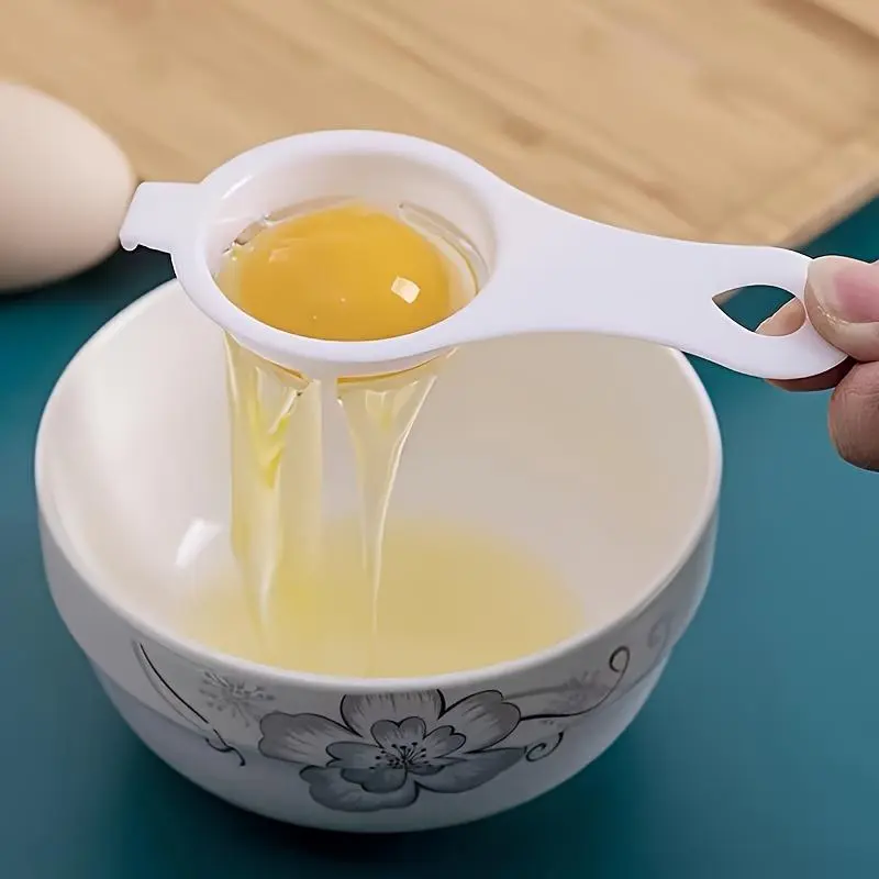 Egg White Separator, 2 Counts Egg Yolk Separator, Egg White Filter, Plastic Egg Separator, Kitchen Egg Separator for Cooking, Egg Separator For Raw Eggs, Utensils