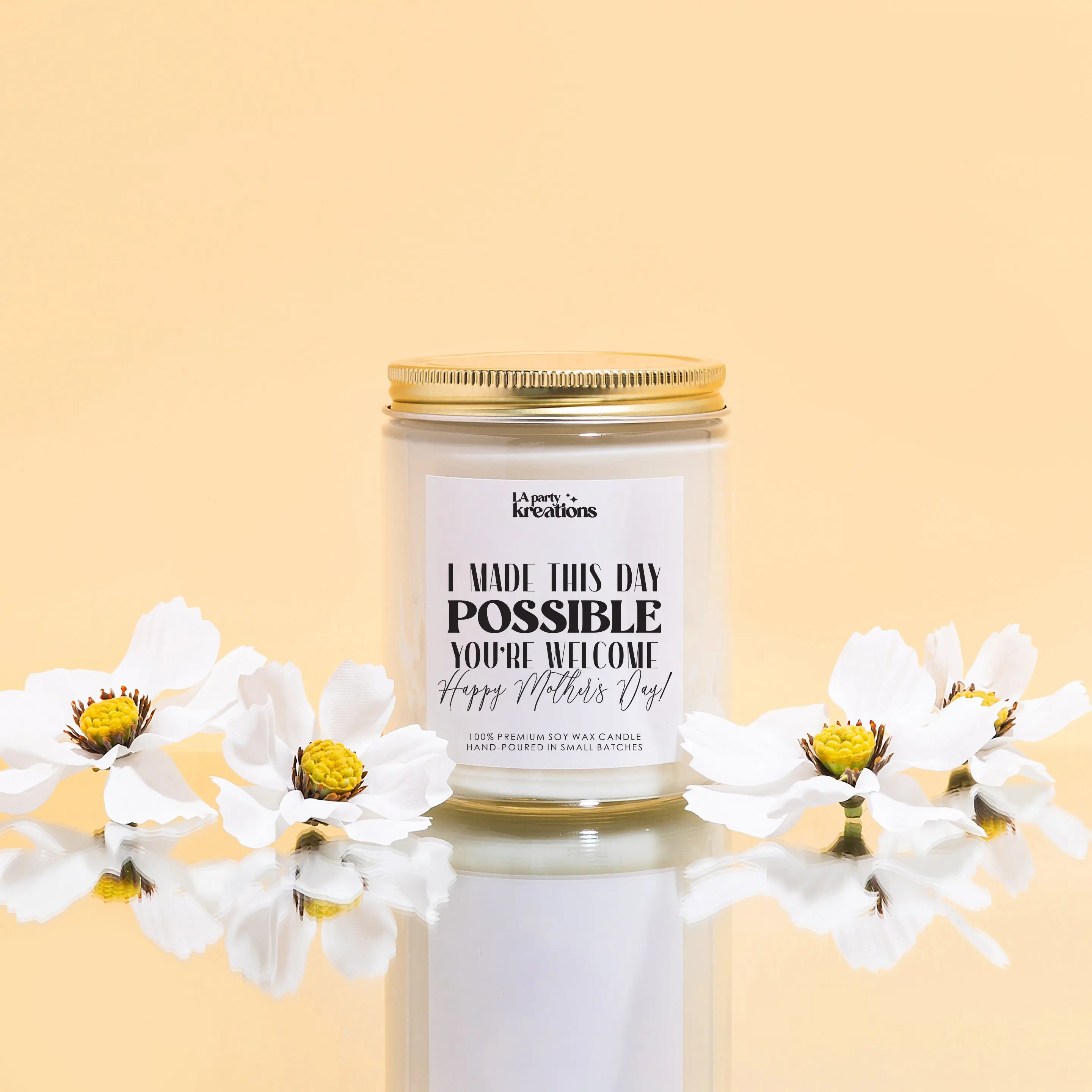 I Made This Day Possible, Best Mom Ever Candle,I Love You Mom, From Favorite Daughter, Funny Mom Gift, Happy Mother's Day,Mother's Day
