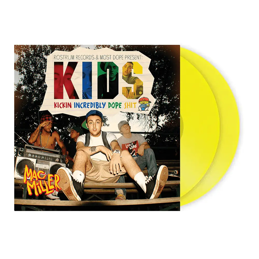 Mac Miller ‎- K.I.D.S. (2xLP - Translucent Yellow Vinyl, Cassette)