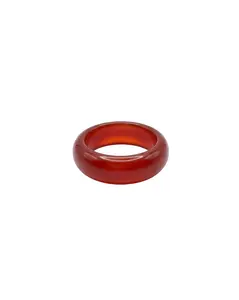 Persimmon — Dark Orange Jade Stone Ring