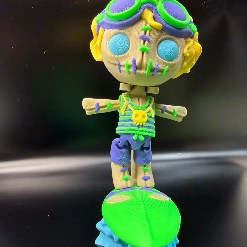 3D Printed Surfer Boy Figurine with Wave Stand – 4.5 Inch Beach Decor