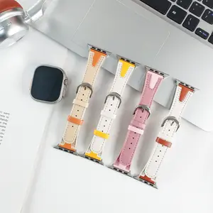 Apple Watch Band Soft Jelly Leather Fashion Strap, Multiple Colors, Durable and Comfortable, Fits All Apple Series