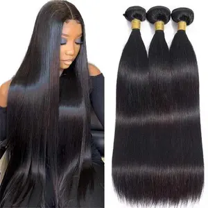Silky Straight Brazilian Remy Human Hair Bundles – 1/3/4 PCS (14–30 Inch)