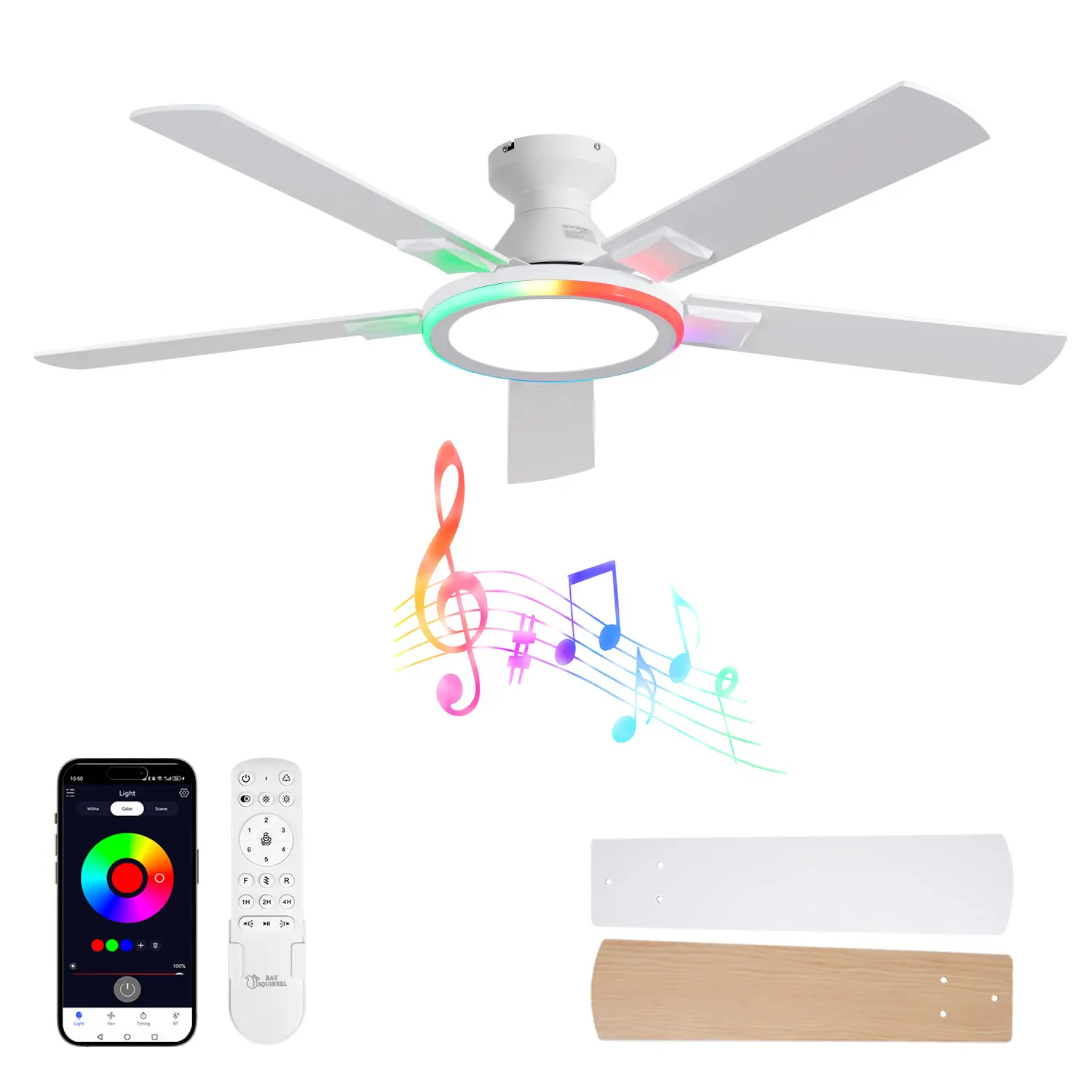 white+RGB light Low Profile Mount