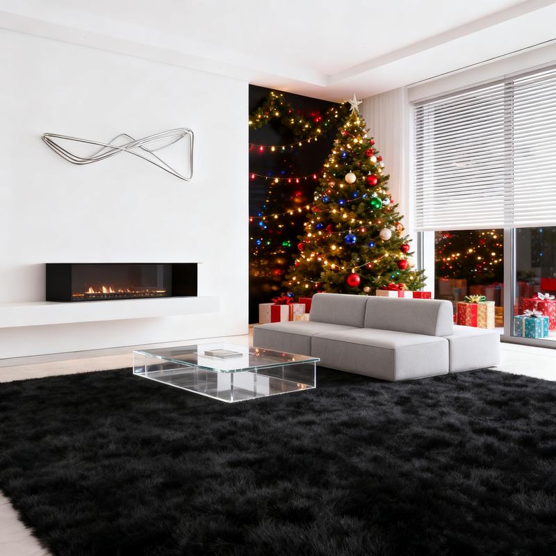 Super Soft 8x10 Feet Thickened Fluffy Area Rug for Living Room Plush Shaggy Mat for Bedroom Faux Fur Home Decor Mat