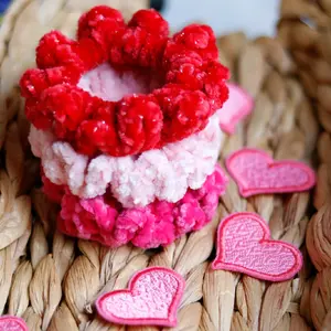 Velour Yarn Scrunchie Valentine's Day
