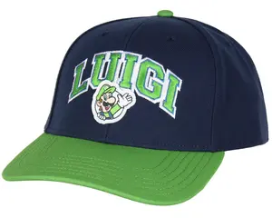 Nintendo Super Mario Luigi Embroidery Design Adjustable Snapback Precurved Adult Hat Cap OSFM