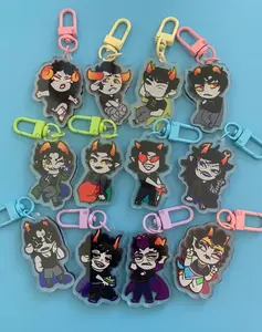 Double-sided homestuck beta troll acrylic keychains