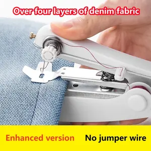 New Portable Handheld Mini Sewing Machine, Home Use Easy Clothes Repair, Includes 12 Colors Silk Thread, Compact Design for Travel, Multifunctional Home Sewing