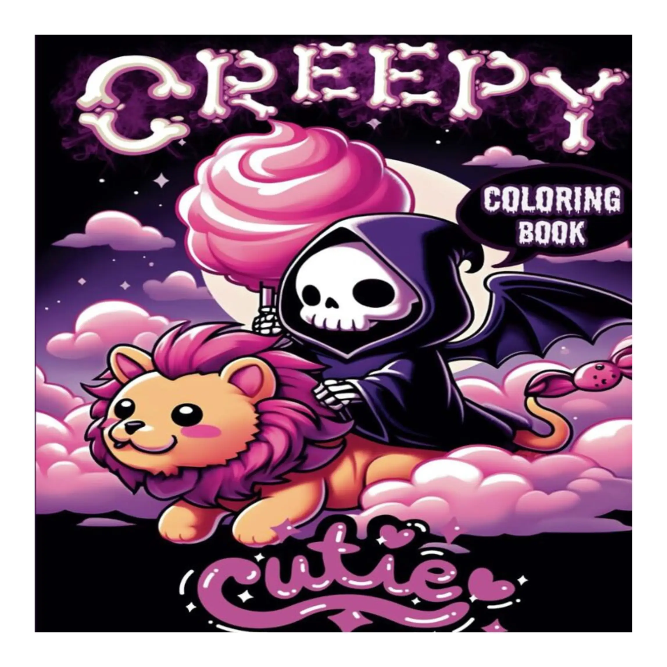 Creepy Cutie Kawaii Coloring Book: A gothic world of coloring with this book designed for adults and teens, featuring a charming mix of spooky and swe