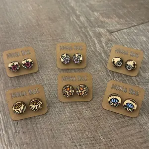 Wildflower Wooden Earrings