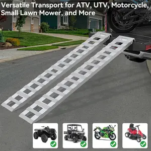 YITAMOTOR 2pcs 6000lbs 84" x 14" Aluminum Trailer Ramps, Loading Ramps Car ATV Truck Auto Hauler Knife & Hook Ends
