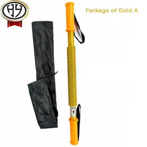 HAOYING Power Twister Bar Germany Spring Bar Arm Strength Trainer Home Gym with Uniform Bending for Greater Durability Gold Series 30kg 66lbs-110kg 242lbs