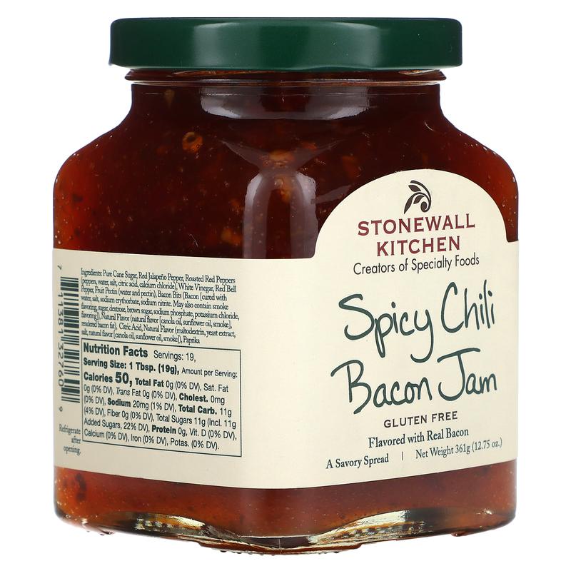 Stonewall Kitchen Spicy Chili Bacon Jam, Medium, 12.75 oz (361 g)