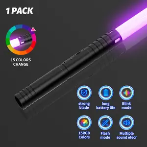 Kids lightsaber,USB Charging Light Saber, 1/2 Counts 25 Inch Long 15Colors Change Light Saber, 3 Sound Modes Detachable Light Saber for Party Cosplay Accessories, Christmas Gift Ideas, Stocking Stuffers, Gifts for Boyfriend,neopixel lightsaber