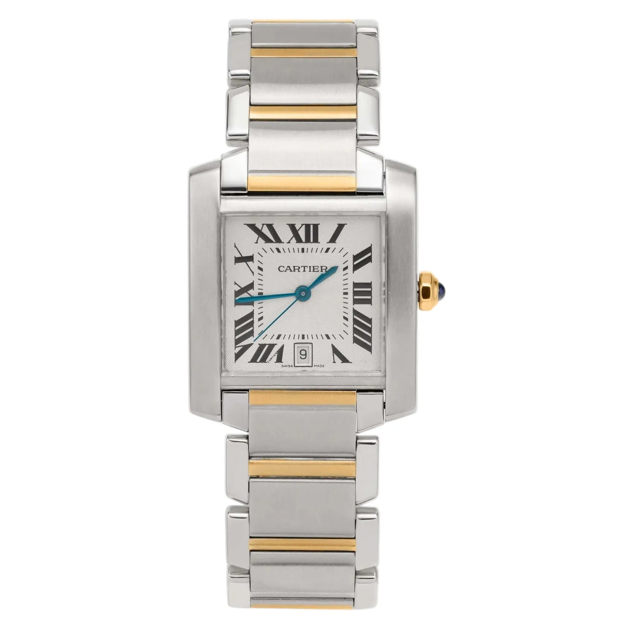 Cartier Tank Francaise Midsize 2465 Two-Tone Gold Roman Quartz Watch