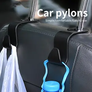 2-Piece Car Seat Back Hooks for Vehicle Headrests and Seat Backs