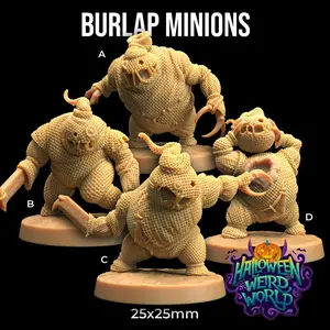Burlap Minion Sack Halloween Weird World | The Dragon Trappers Lodge | 32mm Scale| Miniature TTRPG Mini DnD Dungeons Dragons Wargame