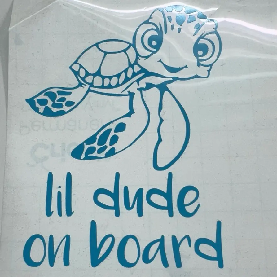 lil dude on board Permanent vinyl decal