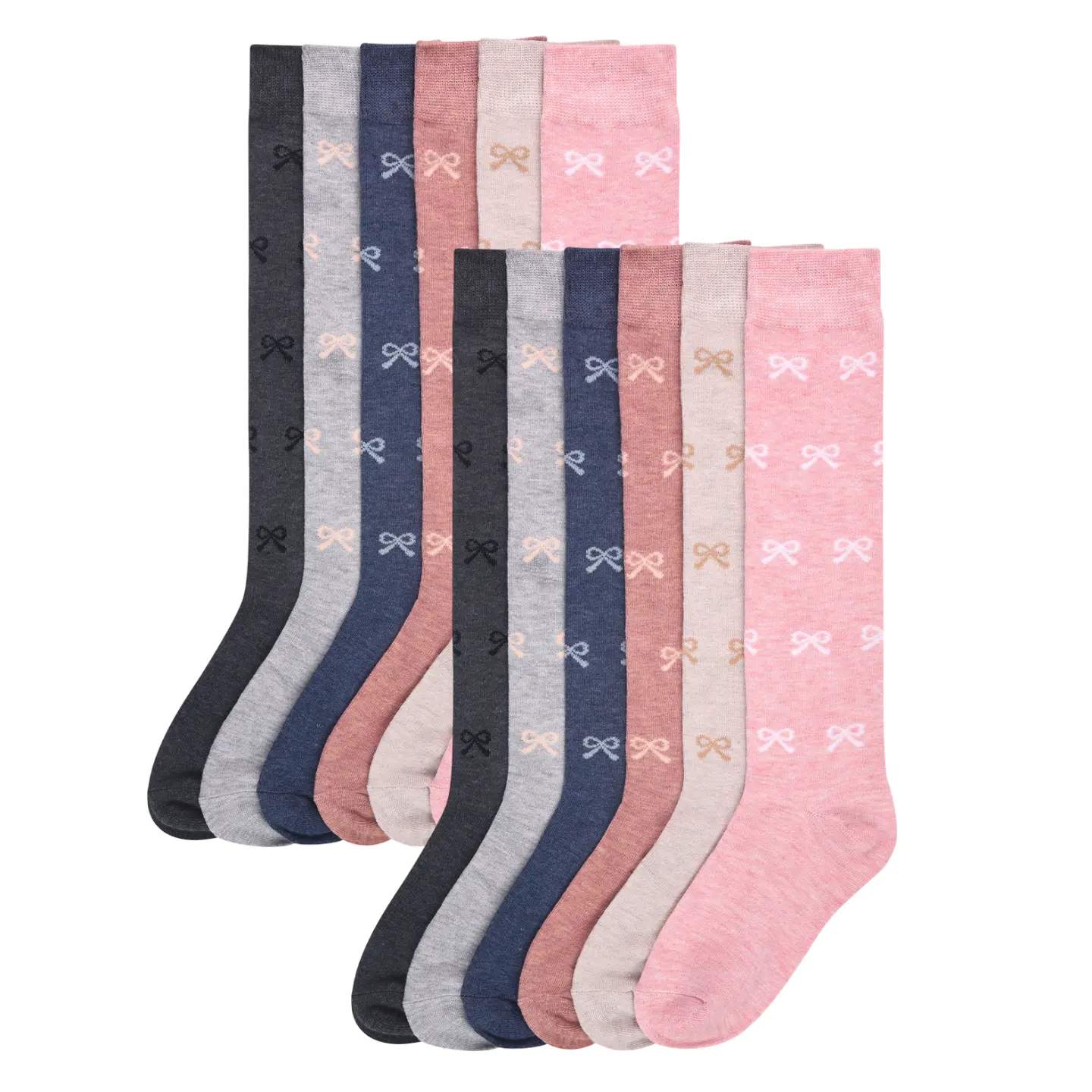 12 Pairs Knee High Socks Premium Calf Long Tube Socks Athletic Casual Soft Cozy Comfy Stretchy Cosplay Outdoor Daily Wear for Women Assorted Pack